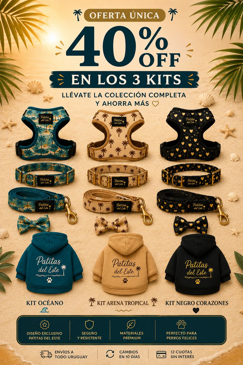 Pack 3 Kits Patitas del Este — 40% OFF Colección Completa